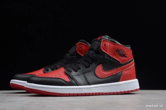 Red  555088 Banned 001 001  Bred Jordan 555088 High Black OG Retro 1 Air Kid Kids 0918